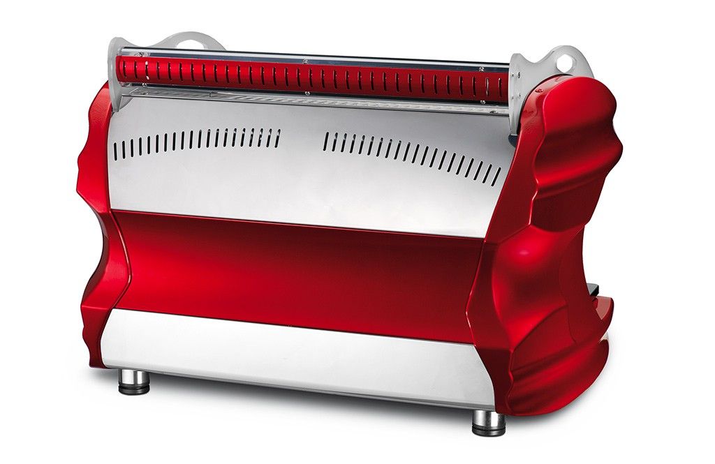 Royal Lira 2G – Profi-Espressomaschine mit 2 Gruppen in stilvollem Rot