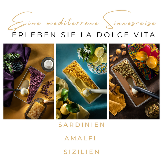 Eine mediterrane Sinnesreise – Erleben Sie La Dolce Vita mit den Eissorten Amalfi, Sizilien und Sardinien