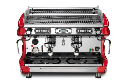 Royal Lira 2G – Profi-Espressomaschine mit 2 Gruppen in stilvollem Rot