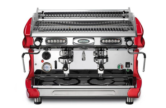 Royal Lira 2G – Profi-Espressomaschine mit 2 Gruppen in stilvollem Rot